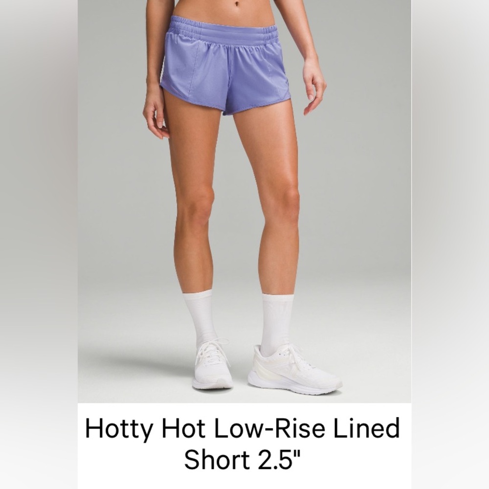 Lululemon Dark Lavender Hotty Hot shorts